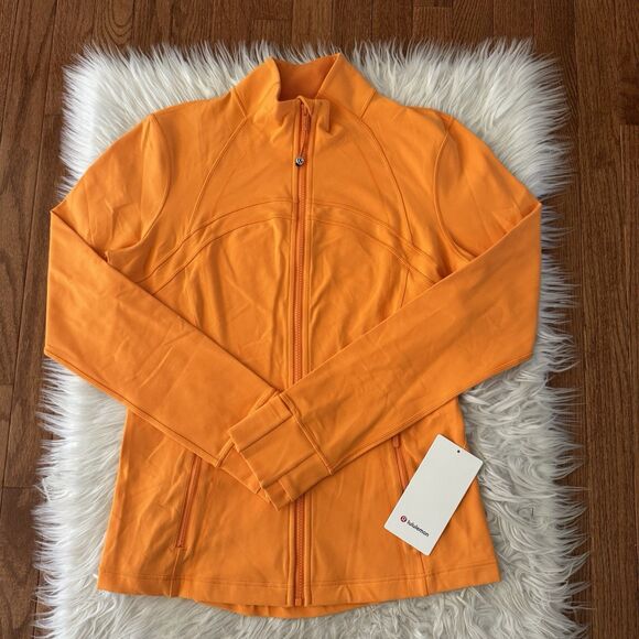 Lululemon Define Jacket Women’s 12 Luon Tiger Orange Full Zip Yoga Gym Athletic - Picture 4 of 12